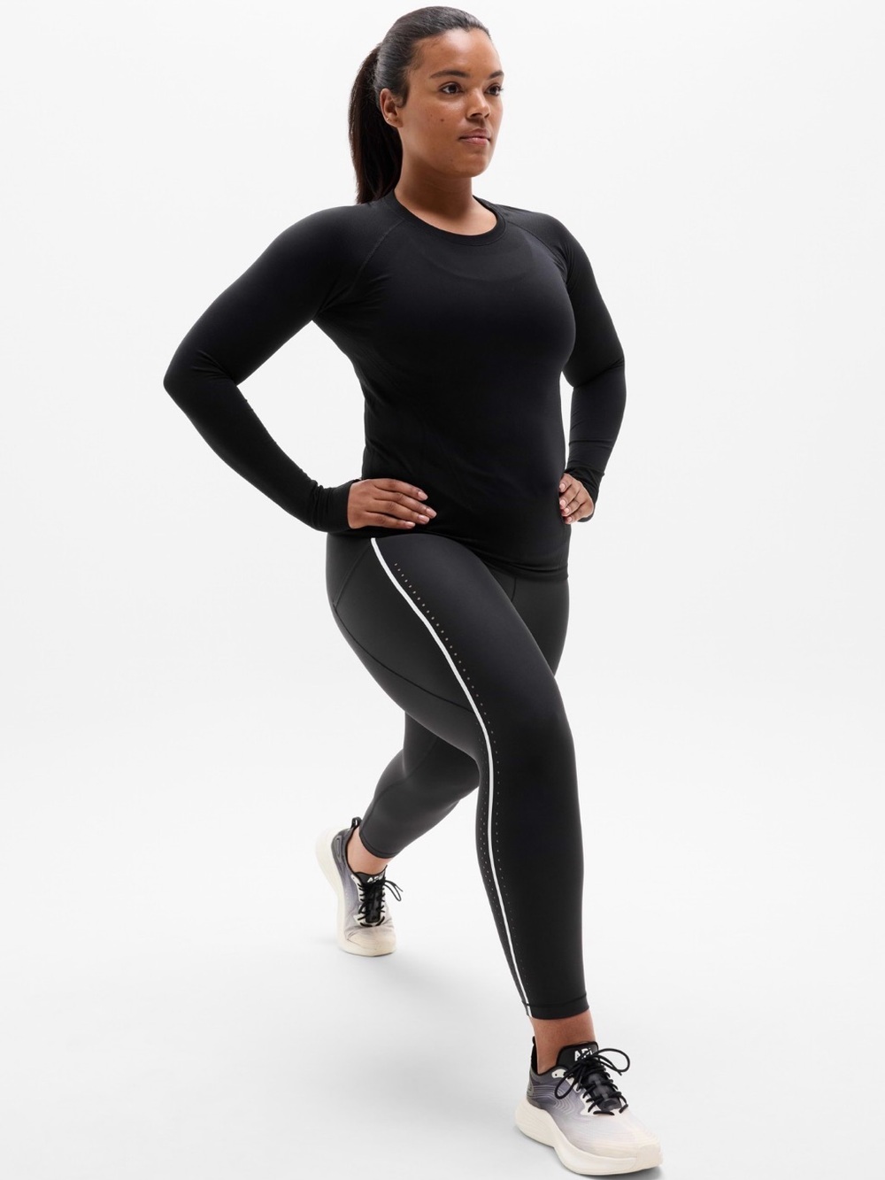 Athleta Momentum Seamless Top. Black. 1X. New with tags. 530524